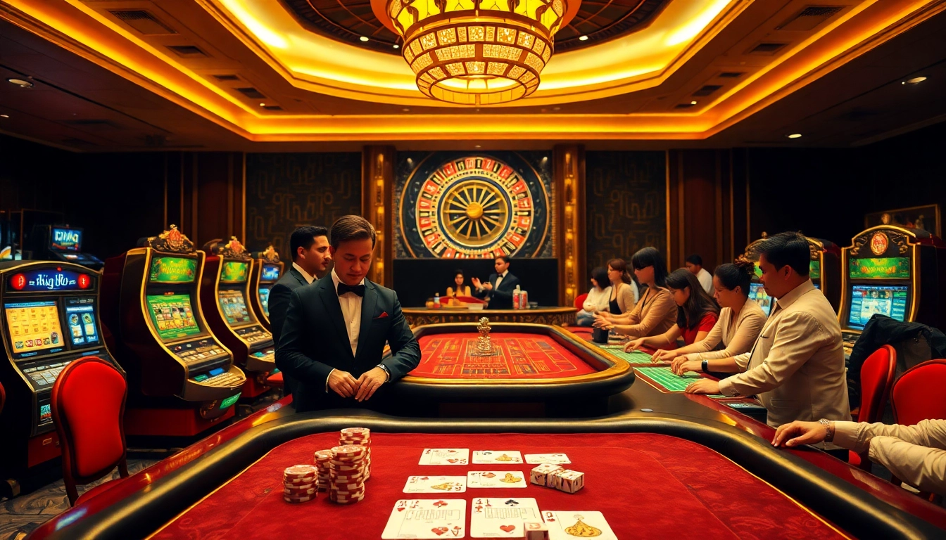 Experience thrilling gaming at king 88 with elite dealers and vibrant casino elements.