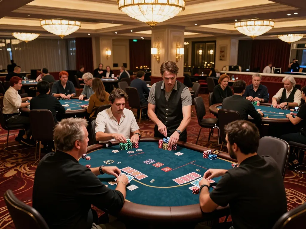 Players engaging in a thrilling game at a nhà cái uy tín casino, showcasing strategic gameplay and excitement.