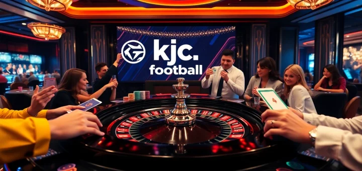 Experience thrilling bets at https://kjc.football/ on a luxurious casino roulette table.