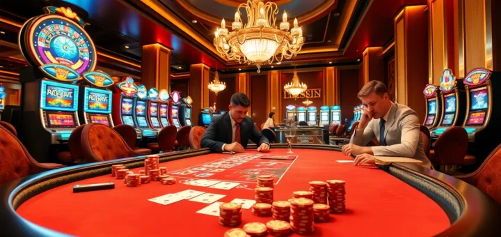 Experience excitement at the F168-themed casino table filled with vibrant poker chips and glamorous cards.