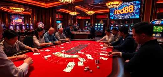 Experience the thrill of casino gaming at red88 with Baccarat, slot machines, and roulette.