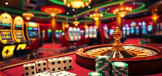 Players strategizing at a luxurious casino floor while rolling dice - eejl experience.