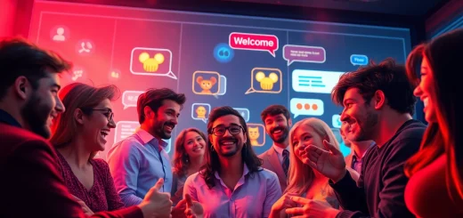 Spicy chat interactions in a vibrant digital chat room with diverse characters.