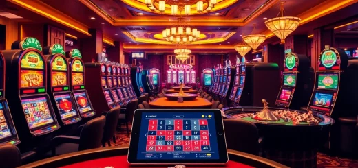 Exciting casino experience at mb66.nyc featuring vibrant tables and gaming equipment.