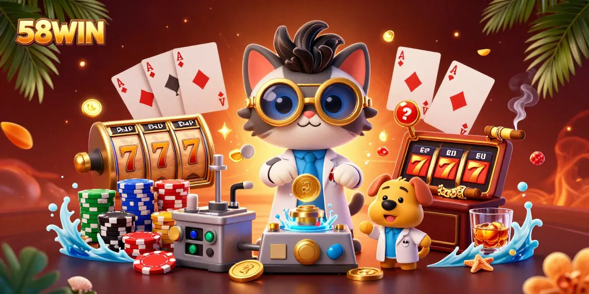 Experience thrilling entertainment with 58WIN's captivating online gaming atmosphere and vibrant visuals.